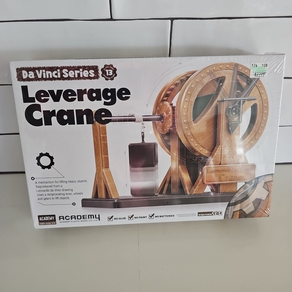 New Sealed Academy 18175 Da Vinci Series Leverage Crane Model Kit